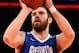 Feb 9, 2014; Jamaica, NY, USA; Creighton Bluejays forward Ethan Wragge (34) shoots a free throw during the first half against the St. John's Red Storm at Madison Square Garden. Mandatory Credit: Anthony Gruppuso-USA TODAY Sports