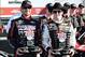 Feb 16, 2014; Daytona Beach, FL, USA; NASCAR Sprint Cup Series driver Austin Dillon (R) and Martin Truex Jr. (L) celebrate starting on the front row for the Daytona 500 at Daytona International Speedway. Mandatory Credit: Jasen Vinlove-USA TODAY Sports