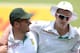 JOHANNESBURG, SOUTH AFRICA - DECEMBER 20: Morne Morkel of South Africa gets carried off by Graeme Smith during day 3 of the 1st Test match between South Africa and India at Bidvest Wanderers Stadium on December 20, 2013 in Johannesburg, South Africa. (Pho
