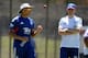 PERTH, AUSTRALIA - OCTOBER 29: Tymal Mills and Harry Gurney of England during a nets session at Floreat Oval on October 29, 2013 in Perth, Australia. (Photo by Gareth Copley/Getty Images)
