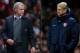 (FILE PHOTO - EDITORS NOTE: COMPOSITE OF TWO IMAGES - Image Numbers 177996036 (L) and 452339145) In this composite image a comparison has been made between Chelsea Manager Jose Mourinho (L) and Arsenal Manager Arsene Wenger. The Premier League match betwe