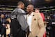 NEW ORLEANS, LA - FEBRUARY 16: Chris Bosh #1 of the Eastern Conference All-Stars and Kobe Bryant #24 of the Western Conference All-Stars shake hands after the 2014 NBA All-Star Game as part of the 2014 All-Star Weekend at Smoothie King Center on February