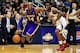 Dec 16, 2013; Atlanta, GA, USA; Los Angeles Lakers shooting guard Kobe Bryant (24) drives to the basket past Atlanta Hawks small forward DeMarre Carroll (5) in the first half at Philips Arena. Mandatory Credit: Daniel Shirey-USA TODAY Sports