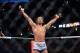 August 11, 2012; Denver, CO, USA; Benson Henderson reacts after defeating Frankie Edgar (not pictured) during UFC 150 at the Pepsi Center. Mandatory Credit: Ron Chenoy-USA TODAY Sports