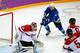 Anze Kopitar in action for Slovenia against Austria.