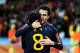 JOHANNESBURG, SOUTH AFRICA - JULY 11: Xavi Hernandez and Francesc Fabregas of Spain celebrate winning the World Cup during the 2010 FIFA World Cup South Africa Final match between Netherlands and Spain at Soccer City Stadium on July 11, 2010 in Johannesb