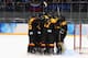 SOCHI, RUSSIA - FEBRUARY 18: Germany celebrate after beating Japan 3-2 during the Women's Classifications Game on day 11 of the Sochi 2014 Winter Olympics at Shayba Arena on February 18, 2014 in Sochi, Russia. (Photo by Ryan Pierse/Getty Images)