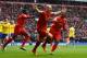 LIVERPOOL, ENGLAND - FEBRUARY 08: Martin Skrtel of Liverpool celebrates scoring the opening goal during the Barclays Premier League match between Liverpool and Arsenal at Anfield on February 8, 2014 in Liverpool, England. (Photo by Michael Regan/Getty I