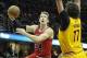 Jan 22, 2014; Cleveland, OH, USA; Chicago Bulls small forward Mike Dunleavy (34) shoots against Cleveland Cavaliers center Anderson Varejao in the fourth quarter at Quicken Loans Arena. Mandatory Credit: David Richard-USA TODAY Sports