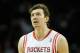 HOUSTON, TX - NOVEMBER 27: Omer Asik #3 of the Houston Rockets walks up the court during the game against the Atlanta Hawks at Toyota Center on November 27, 2013 in Houston, Texas. NOTE TO USER: User expressly acknowledges and agrees that, by downloadin