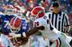 JACKSONVILLE, FL - NOVEMBER 02: Quincy Mauger #20 of the Georgia Bulldogs attempts to tackle Solomon Patton #83 of the Florida Gators during the game at EverBank Field on November 2, 2013 in Jacksonville, Florida. (Photo by Sam Greenwood/Getty Images)