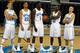 L-R: Freshmen Zach LaVine, Noah Allen, Wanaah Bail, Isaac Hamilton, and Bryce Alford on Media Day