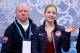 SOCHI, RUSSIA - FEBRUARY 19: Gracie Gold (R) of the United States waits for her score with her coach Frank Carroll in the Figure Skating Ladies' Short Program on day 12 of the Sochi 2014 Winter Olympics at Iceberg Skating Palace on February 19, 2014 in S