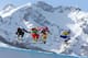 SOCHI, RUSSIA - FEBRUARY 20: (L-R) Jouni Pellinen of Finland, Armin Niederer of Switzerland, Victor Oehling Norberg of Sweden and Egor Korotkov of Russia compete during the Freestyle Skiing Men's Ski Cross Quarter Finals on day 13 of the 2014 Sochi Winte