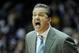 BATON ROUGE, LA - JANUARY 28: Head coach John Calipari of the Kentucky Wildcats reacts to a called foul during a game against the LSU Tigers at the Pete Maravich Assembly Center on January 28, 2014 in Baton Rouge, Louisiana. LSU won the game 87-82. (Ph