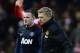 STOKE ON TRENT, ENGLAND - FEBRUARY 01: David Moyes, manager of Manchester United walks off with Wayne Rooney after the Barclays Premier League match between Stoke City and Manchester United at Britannia Stadium on February 1, 2014 in Stoke on Trent, Engl