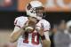 DEKALB, IL - NOVEMBER 13: Quarterback Keith Wenning #10 of the Ball State Cardinals drops back to pass during the second quarter against the Northern Illinois Huskies at Huskie Stadium on November 13, 2013 in DeKalb, Illinois. (Photo by Brian Kersey/Get