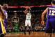 BOSTON, MA - JANUARY 17: Rajon Rondo #9 of the Boston Celtics shoots the ball against the Los Angeles Lakers on January 17, 2014 at the TD Garden in Boston, Massachusetts. NOTE TO USER: User expressly acknowledges and agrees that, by downloading and or u