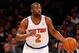 Jan 30, 2014; New York, NY, USA; New York Knicks point guard Raymond Felton (2) advances the ball during the third quarter against the Cleveland Cavaliers at Madison Square Garden. New York Knicks won 117-86. Mandatory Credit: Anthony Gruppuso-USA TODAY