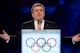 SOCHI, RUSSIA - FEBRUARY 07: International Olympic Committee (IOC) President Thomas Bach speaks during the opening ceremony of the Sochi 2014 Winter Olympics at the Fisht Olympic Stadium on February 7, 2014, in Sochi, Russia. (Photo by Jung Yeon-Je - Poo