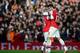 LONDON, ENGLAND - FEBRUARY 22: Olivier Giroud of Arsenal (R) celebrates with team-mate Santi Cazorla of Arsenal after scoring the second goal during the Barclays Premier League match between Arsenal and Sunderland at Emirates Stadium on February 22, 2014