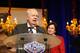 NEW ORLEANS, LA - FEBRUARY 12: New Orleans Pelicans owners Mr. and Mrs. Tom Benson tip-off the NBA All-Star Weekend with a press event on February 12, 2014 at the Contemporary Arts Center in New Orleans. The Bensons along with Mark Romig, President & CE