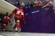 SOCHI, RUSSIA - FEBRUARY 21: Drew Doughty #8 of Canada enters the arena during the Men's Ice Hockey Semifinal Playoff against the United States on Day 14 of the 2014 Sochi Winter Olympics at Bolshoy Ice Dome on February 21, 2014 in Sochi, Russia. (Photo