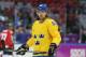 SOCHI, RUSSIA - FEBRUARY 23: Erik Karlsson #65 of Sweden Warms up prior to the Men's Ice Hockey Gold Medal match against Canada on Day 16 of the 2014 Sochi Winter Olympics at Bolshoy Ice Dome on February 23, 2014 in Sochi, Russia. (Photo by Bruce Bennet