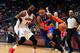 ATLANTA, GA - FEBRUARY 22: Carmelo Anthony #7 of the New York Knicks handles the ball during a game against the Atlanta Hawks on February 22, 2014 at Philips Arena in Atlanta, Georgia. NOTE TO USER: User expressly acknowledges and agrees that, by downlo