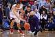 COLUMBUS, OH - FEBRUARY 19: Aaron Craft #4 of the Ohio State Buckeyes and Drew Crawford #1 of the Northwestern Wildcats battle for control of a loose ball in the second half on February 19, 2014 at Value City Arena in Columbus, Ohio. Ohio State defeated