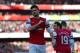 LONDON, ENGLAND - FEBRUARY 22: Olivier Giroud of Arsenal celebrates after scoring a goal during the Barclays Premier League match between Arsenal and Sunderland at Emirates Stadium on February 22, 2014 in London, England. (Photo by Jamie McDonald/Getty