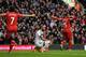 LIVERPOOL, ENGLAND - FEBRUARY 23: Daniel Sturridge of Liverpool celebrates scoring his team's third goal during the Barclays Premier League match between Liverpool and Swansea City at Anfield on February 23, 2014 in Liverpool, England. (Photo by Clive