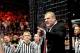Kane scolds The Wyatt Family outside the Elimination Chamber.