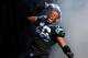 CHARLOTTE, NC - JANUARY 12: Greg Hardy #76 of the Carolina Panthers runs onto the field during player introductions against the San Francisco 49ers during the NFC Divisional Playoff Game at Bank of America Stadium on January 12, 2014 in Charlotte, North C