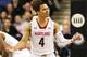 GREENSBORO, NC - MARCH 14: Seth Allen #4 of the Maryland Terrapins reacts in the second half against the Wake Forest Demon Deacons during the first round of the Men's ACC Basketball Tournament at Greensboro Coliseum on March 14, 2013 in Greensboro, North