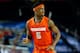 ATLANTA, GA - APRIL 06: C.J. Fair #5 of the Syracuse Orange reacts in the second half against the Michigan Wolverines during the 2013 NCAA Men's Final Four Semifinal at the Georgia Dome on April 6, 2013 in Atlanta, Georgia. (Photo by Kevin C. Cox/Getty
