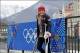 Feb 9, 2014; Krasnaya Polyana, USA; Slopestyle skier Maggie Voisin (SA) poses for a portrait while on crutches during the Sochi 2014 Olympic Winter Games at Olympic Village. Mandatory Credit: Kevin Jairaj-USA TODAY Sports