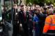 LONDON, ENGLAND - FEBRUARY 22: Robin Van Persie of Manchester United steps off the team bus to a noisy welcome from the home supporters prior to the Barclays Premier League match between Crystal Palace and Manchester United at Selhurst Park on February 2