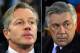 FILE PHOTO - EDITORS NOTE: COMPOSITE OF TWO IMAGES - Image Numbers 455431111 (L) and 458918225) In this composite image a comparison has been made between Jens Keller, head coach of Schalke 04 (L) and head coach Carlo Ancelotti of Real Madrid. FC Schalke