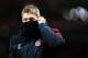 LONDON, ENGLAND - FEBRUARY 19: Bastian Schweinsteiger of Bayern Muenchen smiles during the UEFA Champions League Round of 16 first leg match between Arsenal and FC Bayern Muenchen at Emirates Stadium on February 19, 2014 in London, England. (Photo by Sh