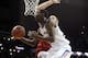 Dec 14, 2013; Kansas City, MO, USA; Kansas Jayhawks guard Andrew Wiggins (22) drives to the basket against New Mexico Lobos center Alex Kirk (53) in the second half at Sprint Center. Kansas won 80-63. Mandatory Credit: John Rieger-USA TODAY Sports