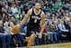 Feb 19, 2014; Salt Lake City, UT, USA; Brooklyn Nets point guard Deron Williams (8) dribbles the ball during the first quarter against the Utah Jazz at EnergySolutions Arena. Mandatory Credit: Russ Isabella-USA TODAY Sports