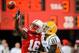 LINCOLN, NE - SEPTEMBER 7: Cornerback Stanley Jean-Baptiste #16 of the Nebraska Cornhuskers knocks the ball away from wide receiver Rickey Bradley #81 of the Southern Miss Golden Eagles during their game at Memorial Stadium on September 7, 2013 in Lincoln