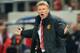 PIRAEUS, GREECE - FEBRUARY 25: Manchester United manager David Moyes reacts on the touchline during the UEFA Champions League Round of 16 first leg match between Olympiacos FC and Manchester United at Karaiskakis Stadium on February 25, 2014 in Piraeus,