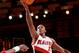 PORTLAND, OR - CIRCA 1994: Clyde Drexler #22 of the Portland Trailblazers shoots against the Houston Rockets circa 1994 at the Veterans Memorial Coliseum in Portland, Oregon. NOTE TO USER: User expressly acknowledges and agrees that, by downloading and o