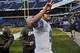 Nov 10, 2013; Chicago, IL, USA; Detroit Lions quarterback Matthew Stafford (9) waves to fans after the Lions beat the Bears 21-19 at Soldier Field. Mandatory Credit: Matt Marton-USA TODAY Sports