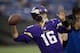 MINNEAPOLIS, MN - DECEMBER 29: Matt Cassel #16 of the Minnesota Vikings warms up before the game against the Detroit Lions on December 29, 2013 at Mall of America Field at the Hubert H. Humphrey Metrodome in Minneapolis, Minnesota. (Photo by Hannah Foslie