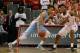 Feb 26, 2014; Raleigh, NC, USA; North Carolina Tar Heels forward J.P. Tokoto (13) dribbles around North Carolina State Wolfpack forward T.J. Warren (24)during the first half at PNC Arena. Mandatory Credit: Rob Kinnan-USA TODAY Sports