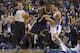 OKLAHOMA CITY, OK - DECEMBER 8: Roy Hibbert #55 of the Indiana Pacers handles the ball against Steven Adams #12 of the Oklahoma City Thunder at the Chesapeake Energy Arena on December 8, 2013 in Oklahoma City, Oklahoma. NOTE TO USER: User expressly ackn