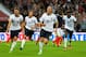 LONDON, ENGLAND - AUGUST 14: Rickie Lambert of England (C) celebrates with team-mates Gary Cahill of England (L) and Danny Welbeck of England (R) after scoring a goal during the International Friendly match between England and Scotland at Wembley Stadium